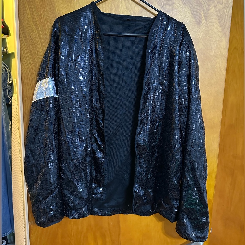 Michael Jackson ‘Billie Jean’ Sequin Jacket Size XL Black